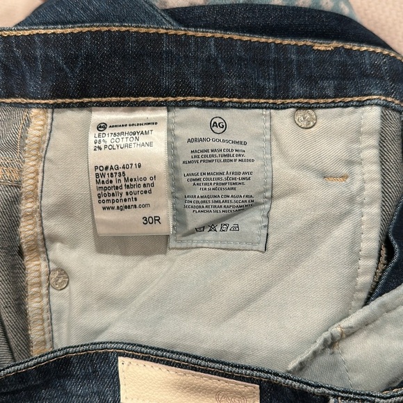 ADRIANO GOLDSCHMIED THE ISABELLE HIGH RISE STRAIGHT CROP Women's Blue Jeans 30R - Picture 12 of 13